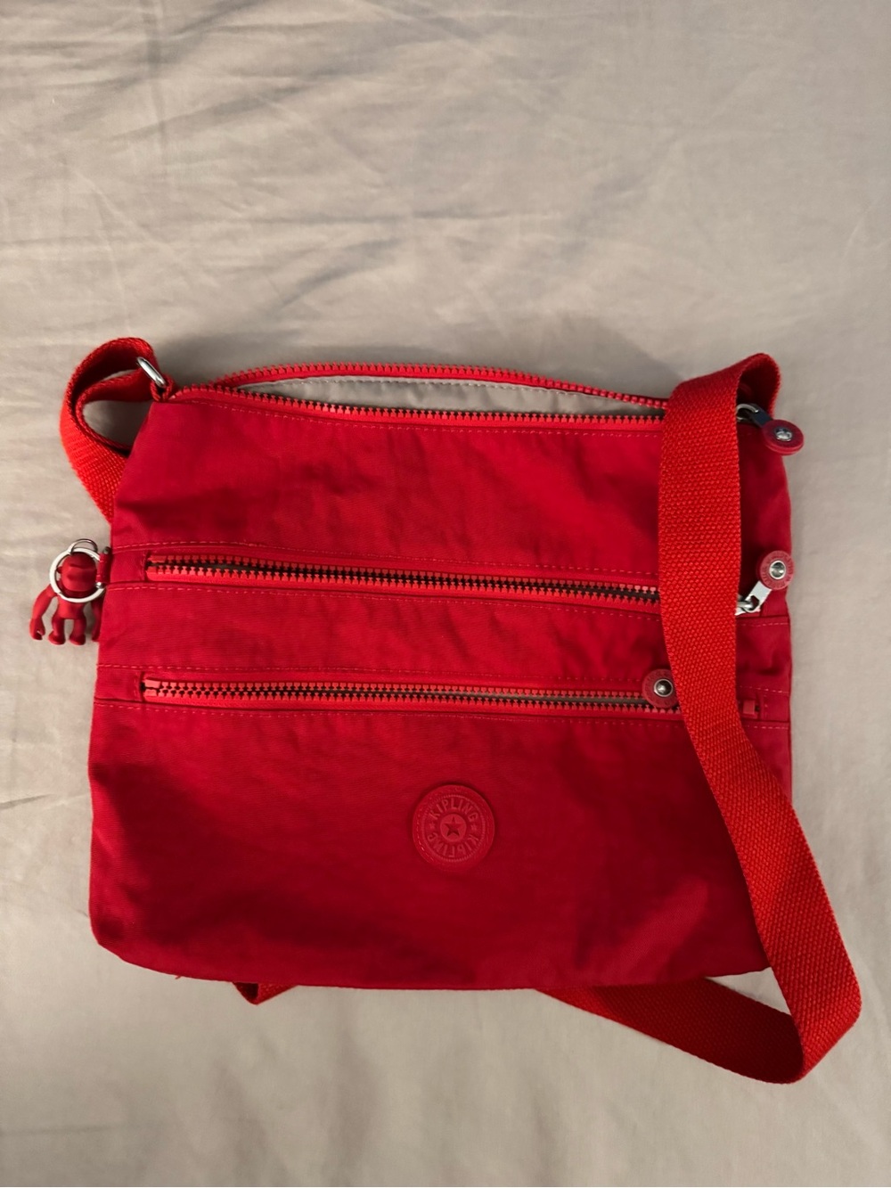 Kipling Red Crossbody Messenger Bag